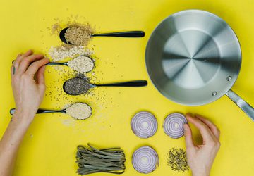 Cooking pot and ingredients