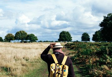 Man walking in the countryside