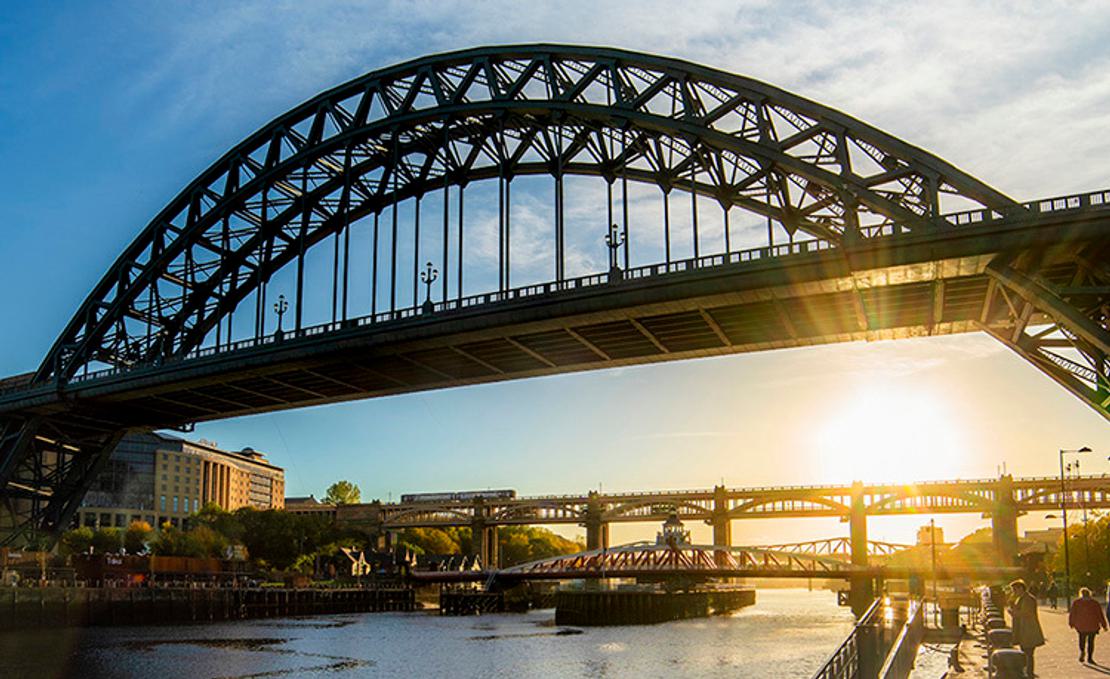 Seven Iconic Bridges over River Tyne Newcastle Gateshead Quayside