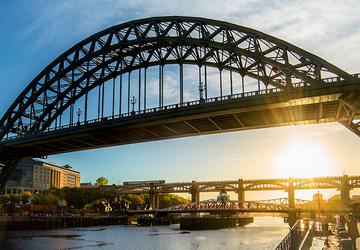 Seven Iconic Bridges over River Tyne Newcastle Gateshead Quayside
