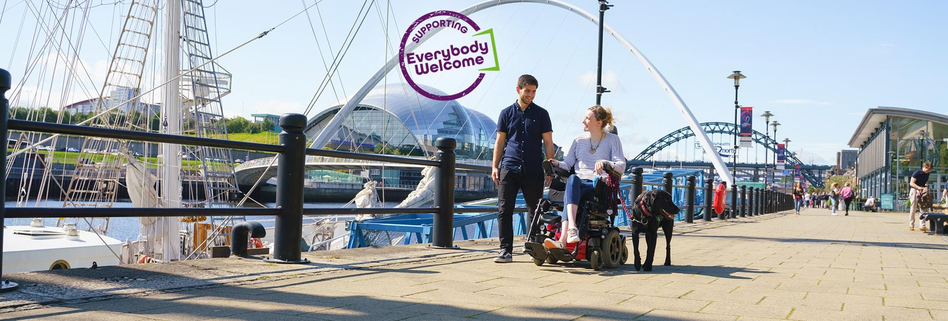 Accessiblity in Newcastle Gateshead Everybody Welcome logo